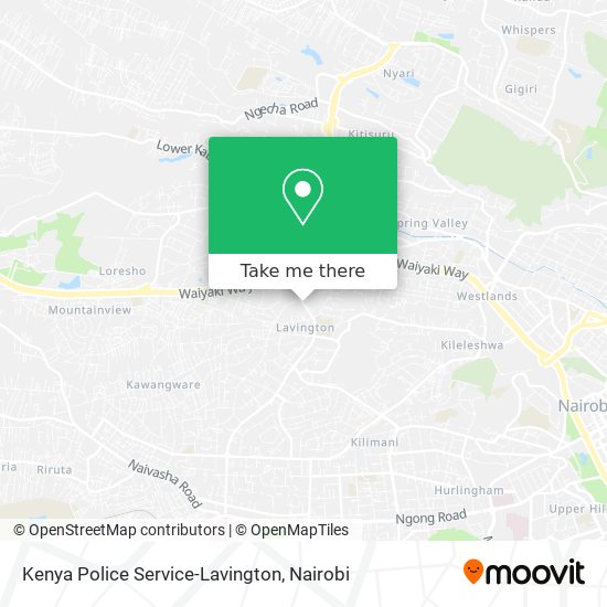 Kenya Police Service-Lavington map