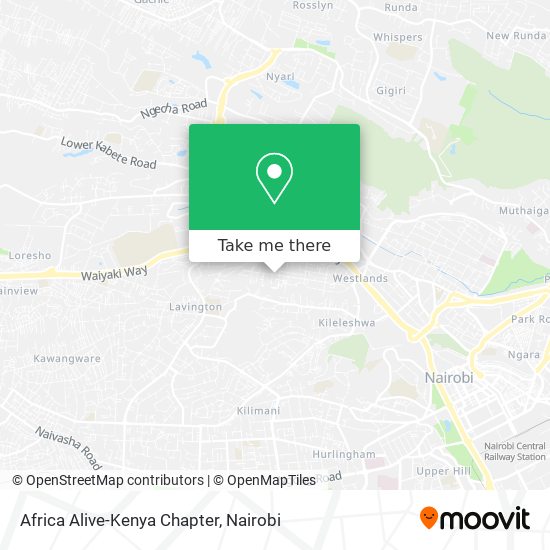 Africa Alive-Kenya Chapter map