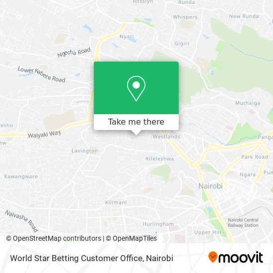 World Star Betting Customer Office map