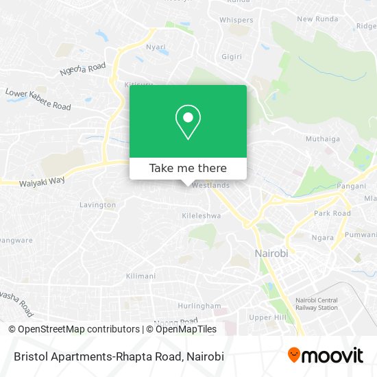 Bristol Apartments-Rhapta Road map