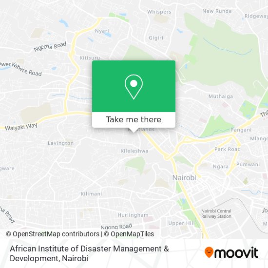 African Institute of Disaster Management & Development map
