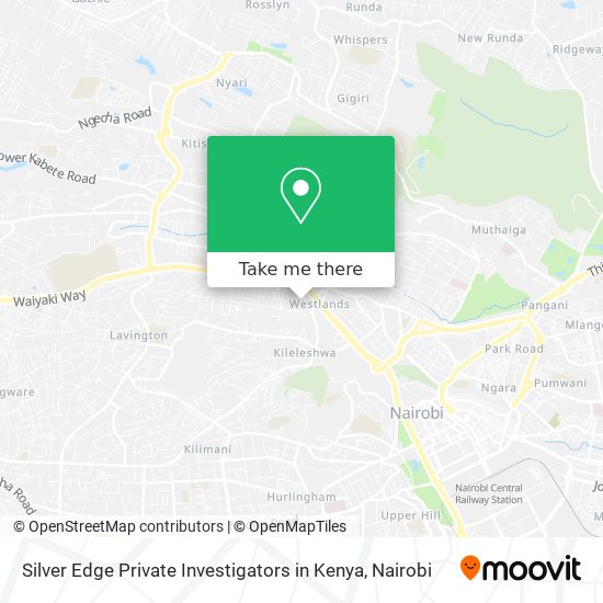 Silver Edge Private Investigators in Kenya map