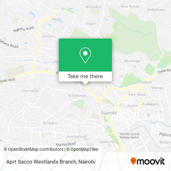 Aprt Sacco Westlands Branch map