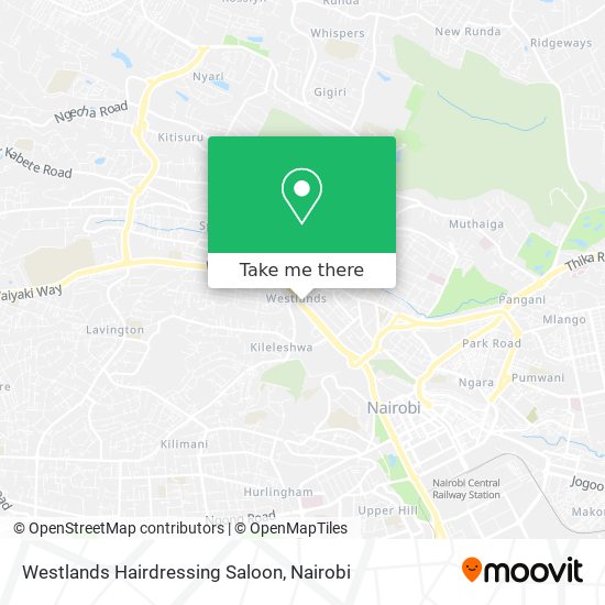 Westlands Hairdressing Saloon map