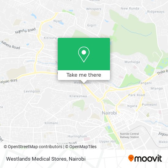 Westlands Medical Stores map