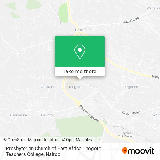 Presbyterian Church of East Africa Thogoto Teachers College map