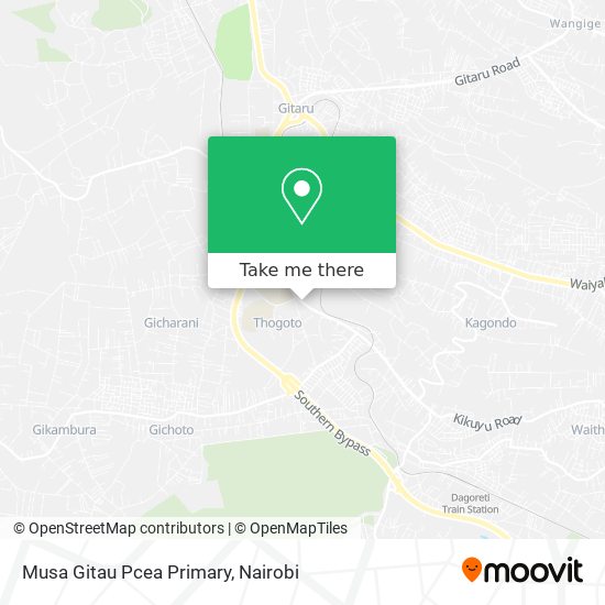 Musa Gitau Pcea Primary map