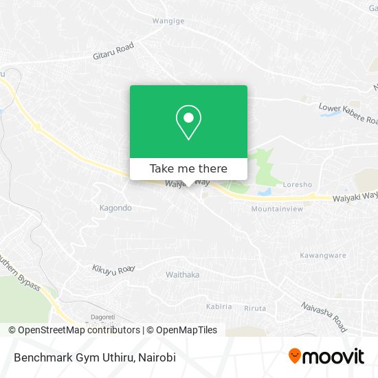 Benchmark Gym Uthiru map