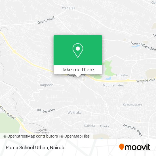 Roma School Uthiru map