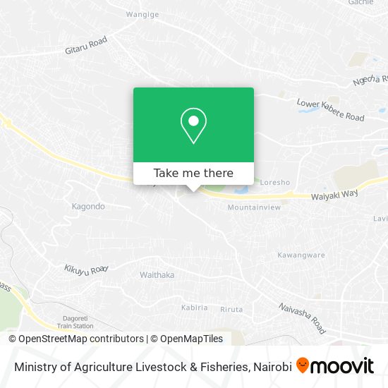Ministry of Agriculture Livestock & Fisheries map