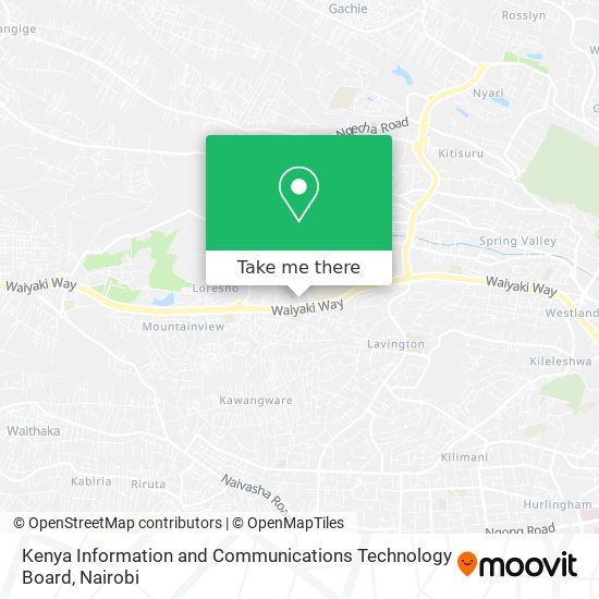 Kenya Information and Communications Technology Board map