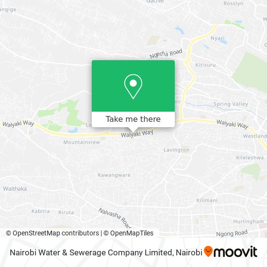 Nairobi Water & Sewerage Company Limited map