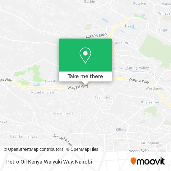 Petro Oil Kenya-Waiyaki Way map