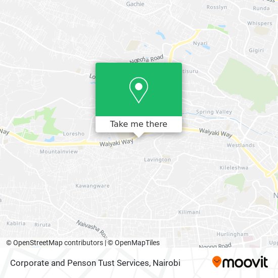 Corporate and Penson Tust Services map