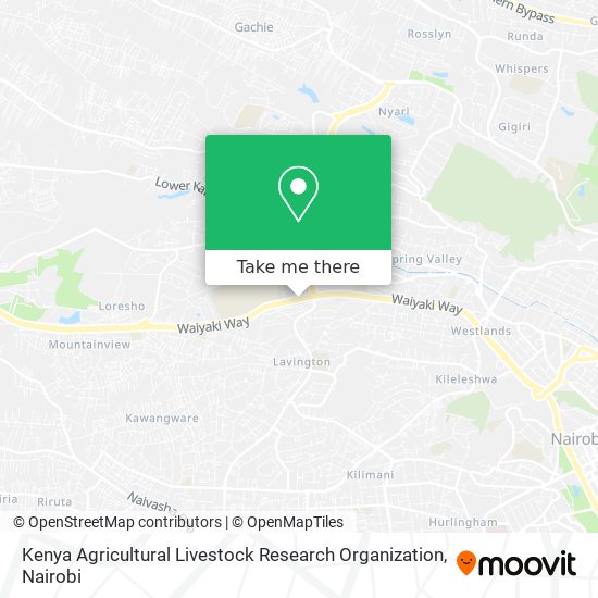 Kenya Agricultural Livestock Research Organization map