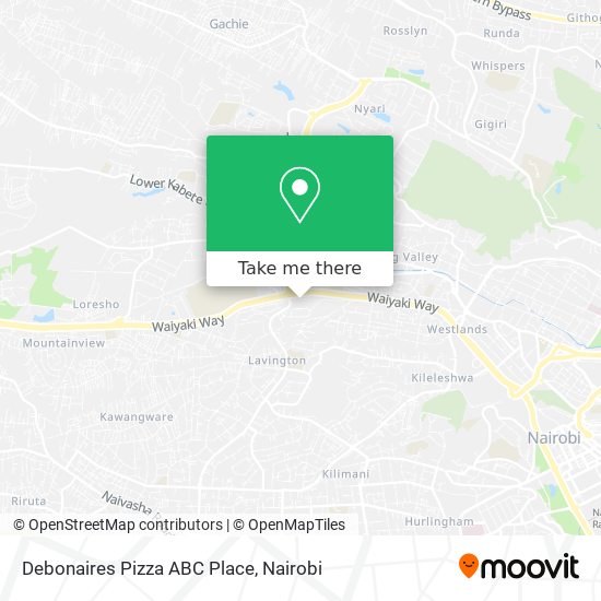 Debonaires Pizza ABC Place map