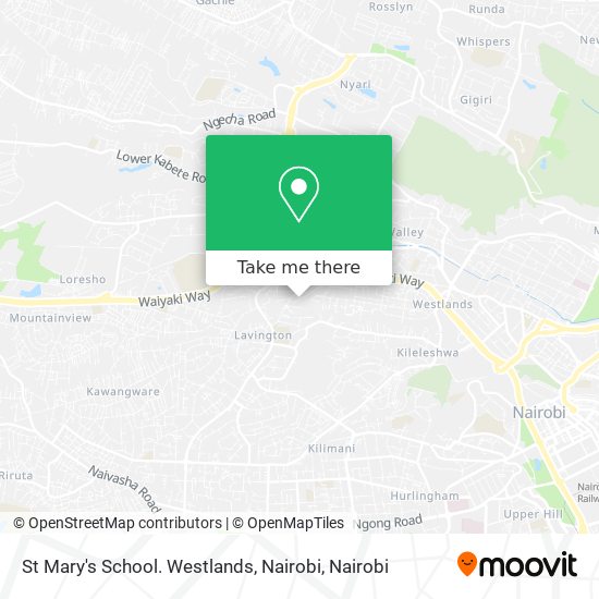 St Mary's School. Westlands, Nairobi map
