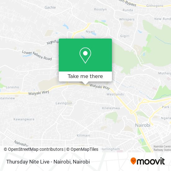 Thursday Nite Live - Nairobi map