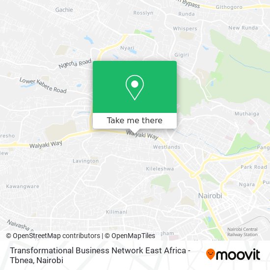 Transformational Business Network East Africa - Tbnea map