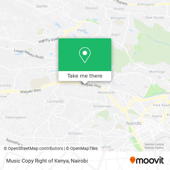 Music Copy Right of Kenya map