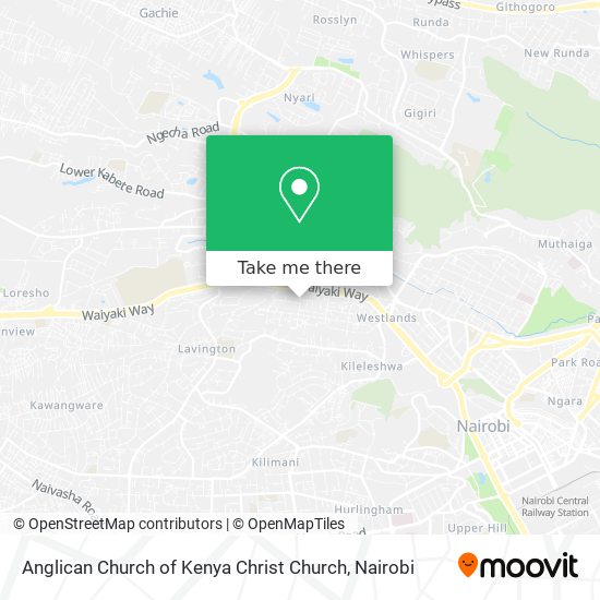 Anglican Church of Kenya Christ Church map