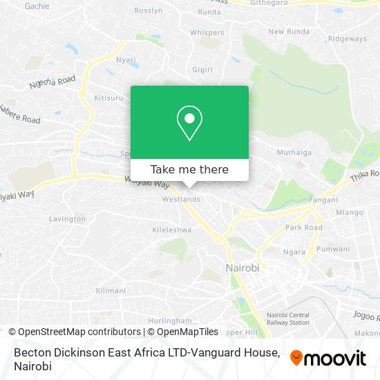 Becton Dickinson East Africa LTD-Vanguard House map