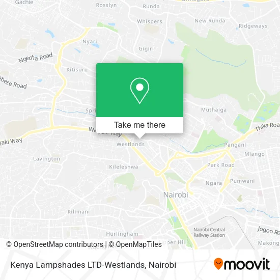 Kenya Lampshades LTD-Westlands map