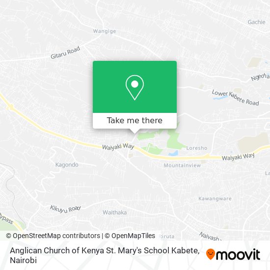 Anglican Church of Kenya St. Mary's School Kabete map