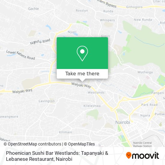 Phoenician Sushi Bar Westlands: Tapanyaki & Lebanese Restaurant map