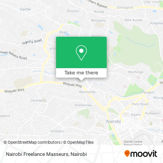 Nairobi Freelance Masseurs map