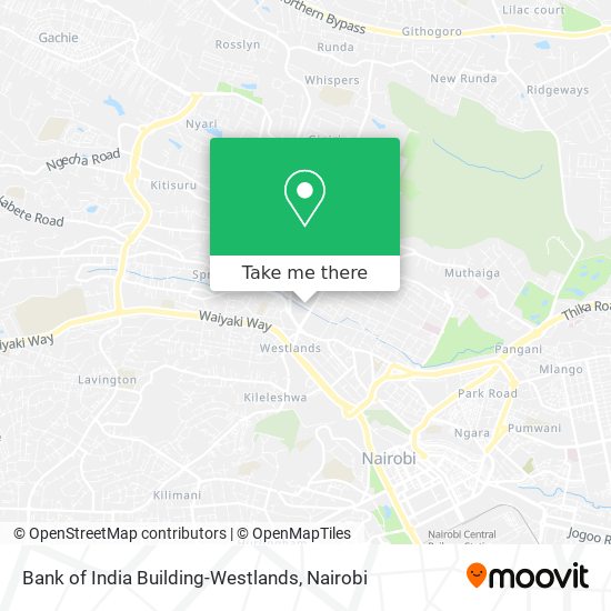 Bank of India Building-Westlands map