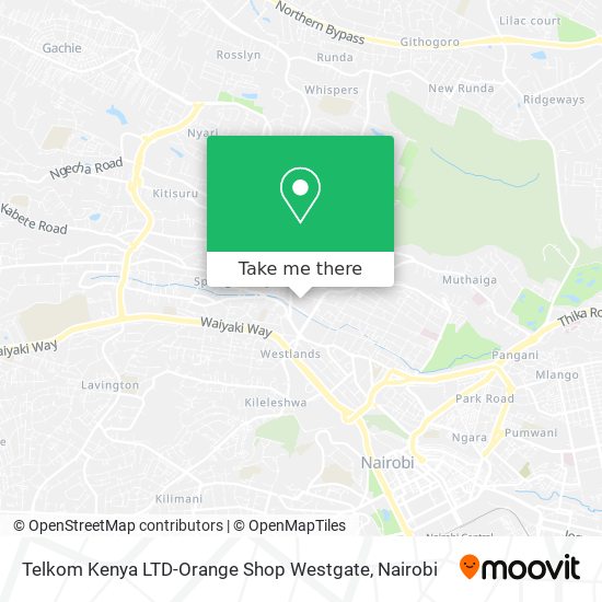 Telkom Kenya LTD-Orange Shop Westgate map