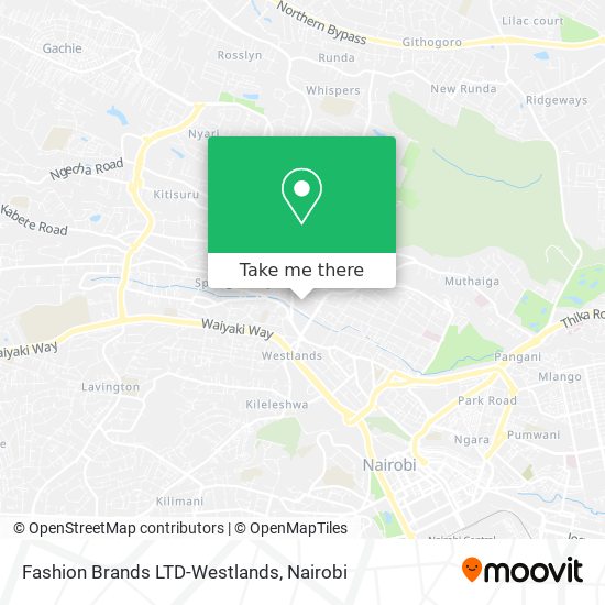 Fashion Brands LTD-Westlands map