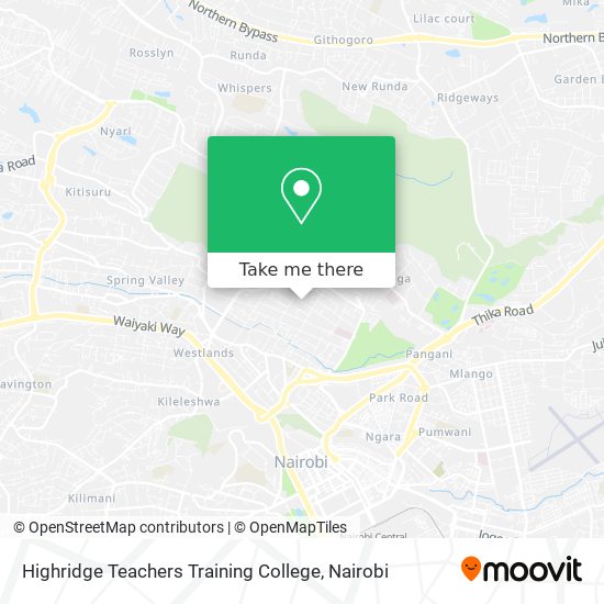Highridge Teachers Training College map