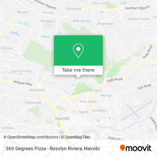 360 Degrees Pizza - Rosslyn Riviera map