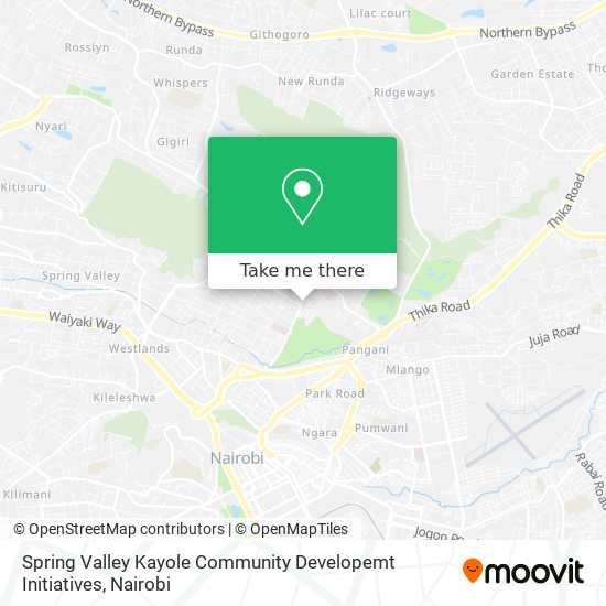 Spring Valley Kayole Community Developemt Initiatives map