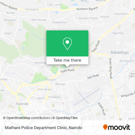 Mathare Police Department Clinic map