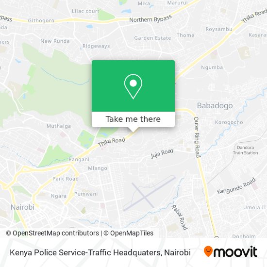 Kenya Police Service-Traffic Headquaters map