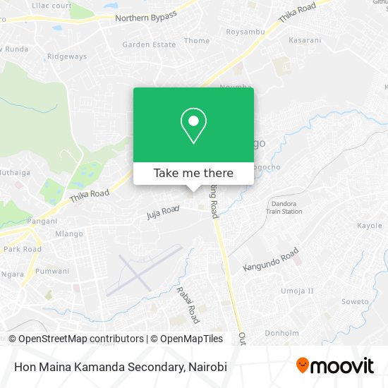 Hon Maina Kamanda Secondary map