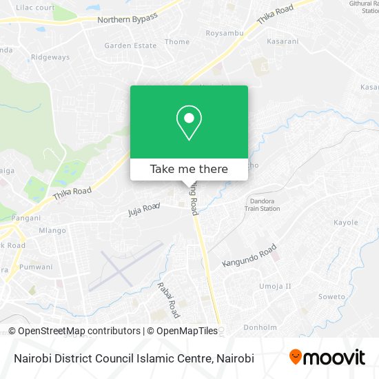 Nairobi District Council Islamic Centre map