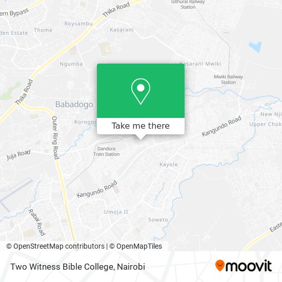 Two Witness Bible College map