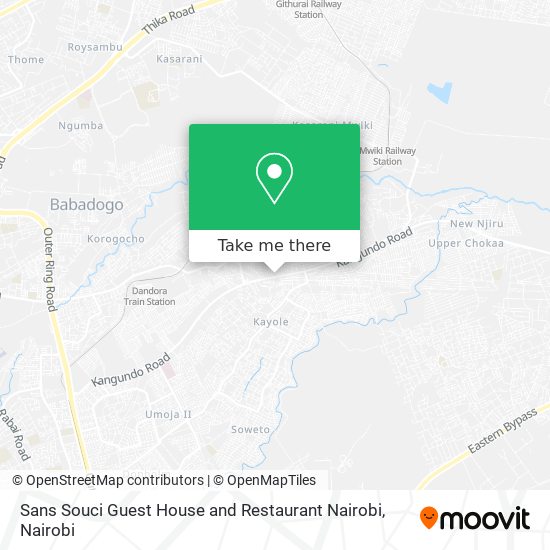Sans Souci Guest House and Restaurant Nairobi map