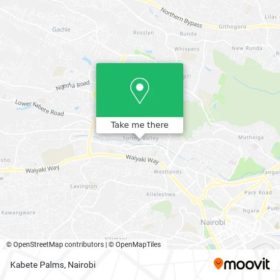 Kabete Palms map