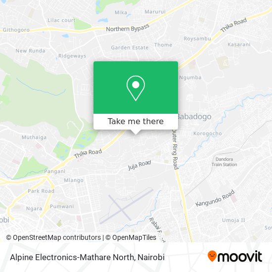 Alpine Electronics-Mathare North map