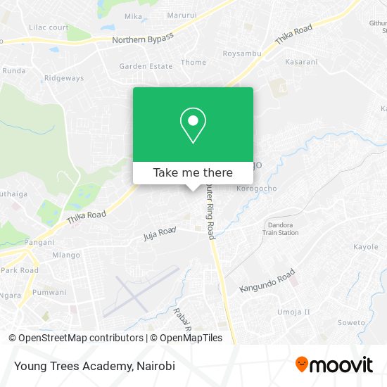 Young Trees Academy map