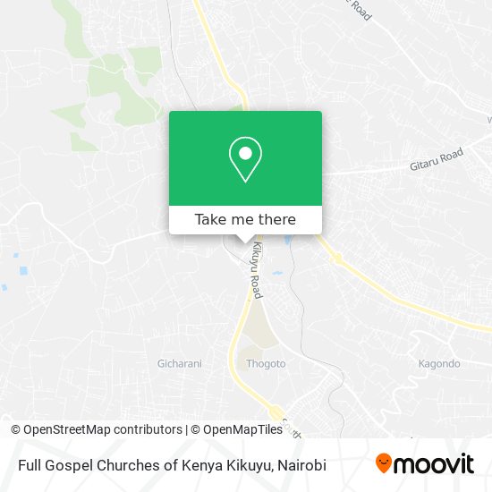 Full Gospel Churches of Kenya Kikuyu map