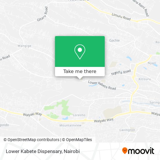 Lower Kabete Dispensary map