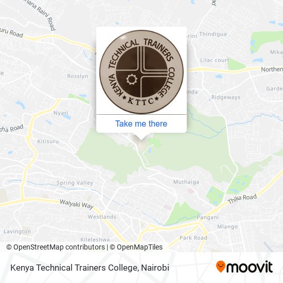 Kenya Technical Trainers College map