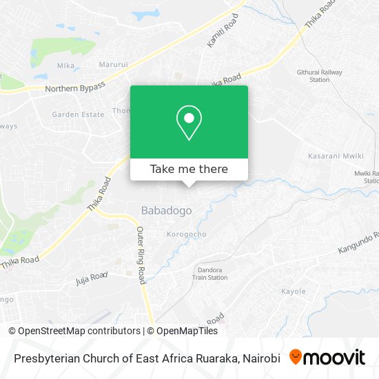 Presbyterian Church of East Africa Ruaraka map