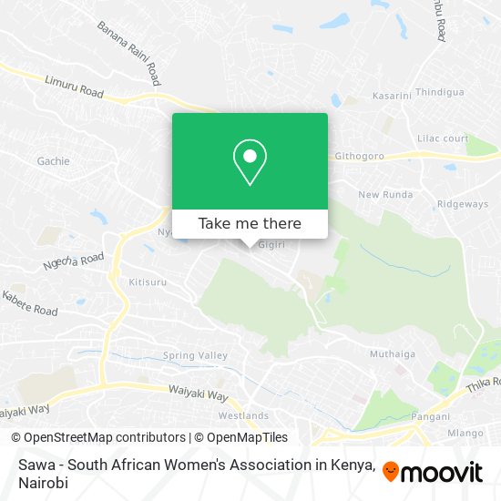 Sawa - South African Women's Association in Kenya map